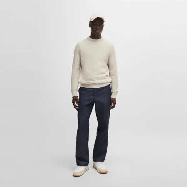 Свитер из хлопковой смеси, круглый вырез, Regular Fit, Boss — фото 2