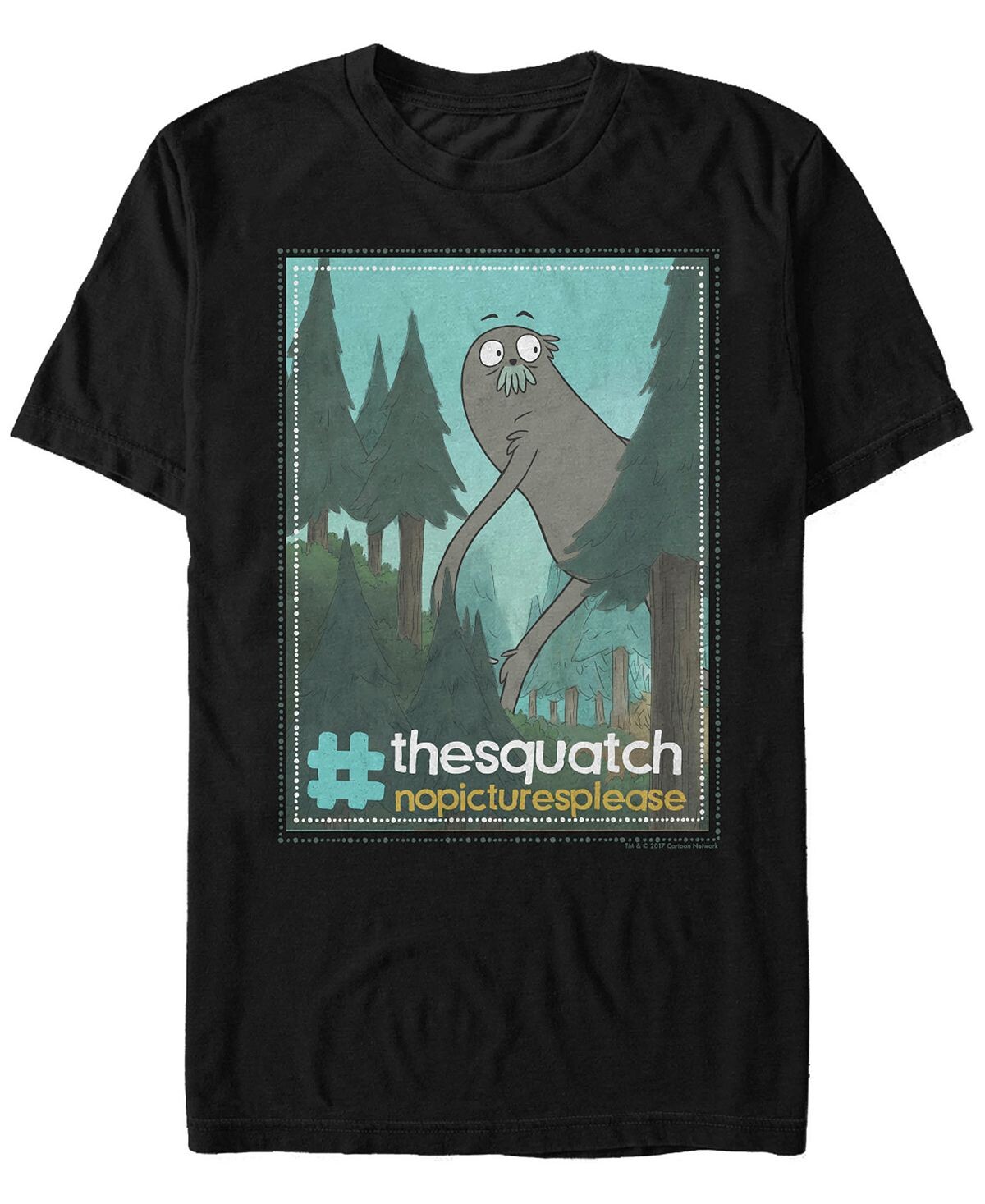 

Мужская футболка с коротким рукавом we bare bears charlie the squatch hashtag Fifth Sun, черный