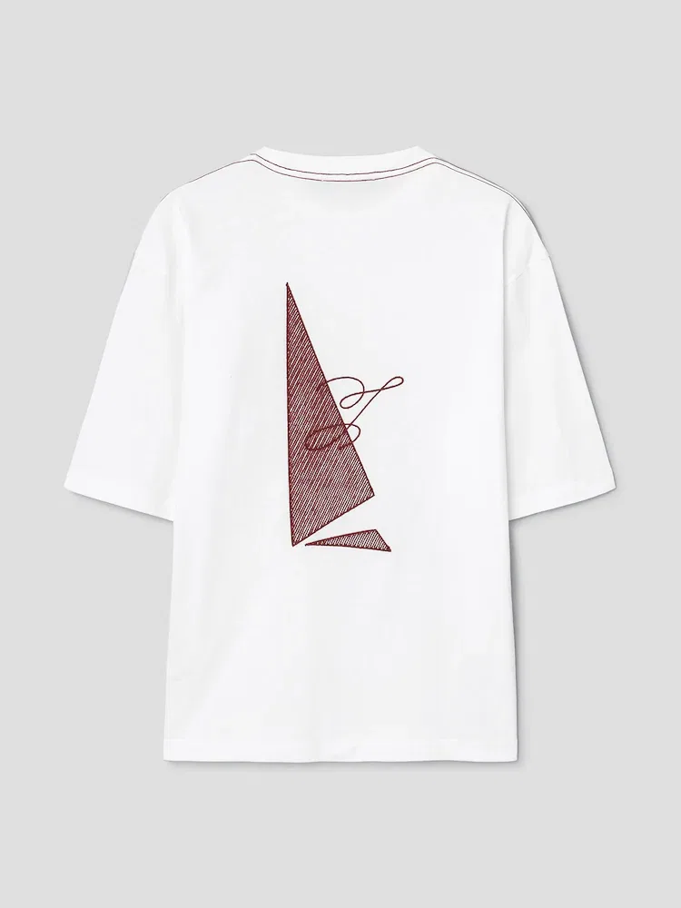 Футболка с вышивкой Le T-Shirt Bateau JACQUEMUS, White — фото 2