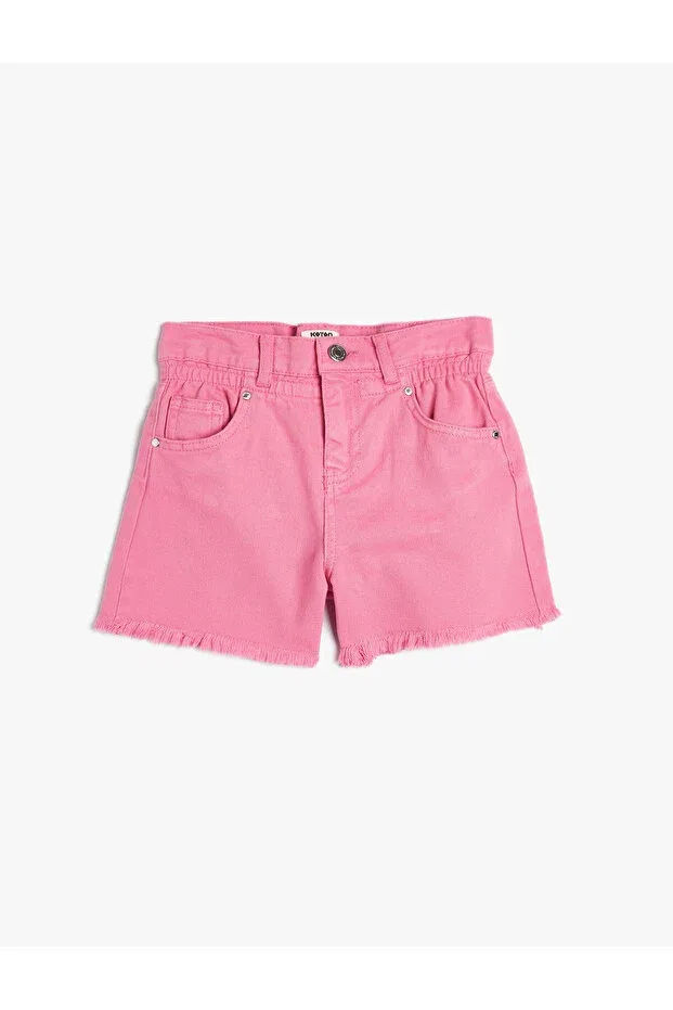 Детские шорты для девочек джинсовые с бахромой Koton, Rose