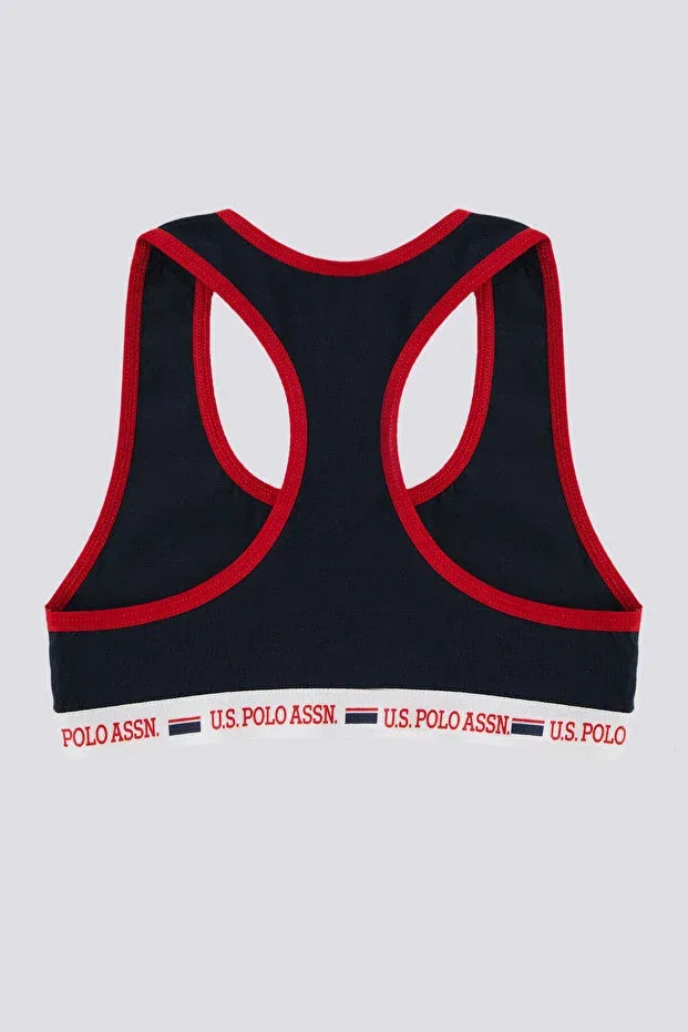 Детский спортивный бюстгальтер без рукавов U.S. Polo Assn., White — фото 3