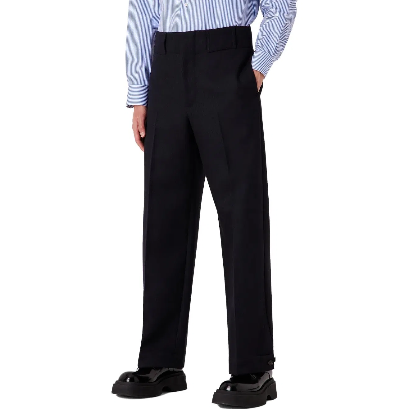 Мужские повседневные брюки зауженные EMPORIO ARMANI, Navy Blue — фото 4