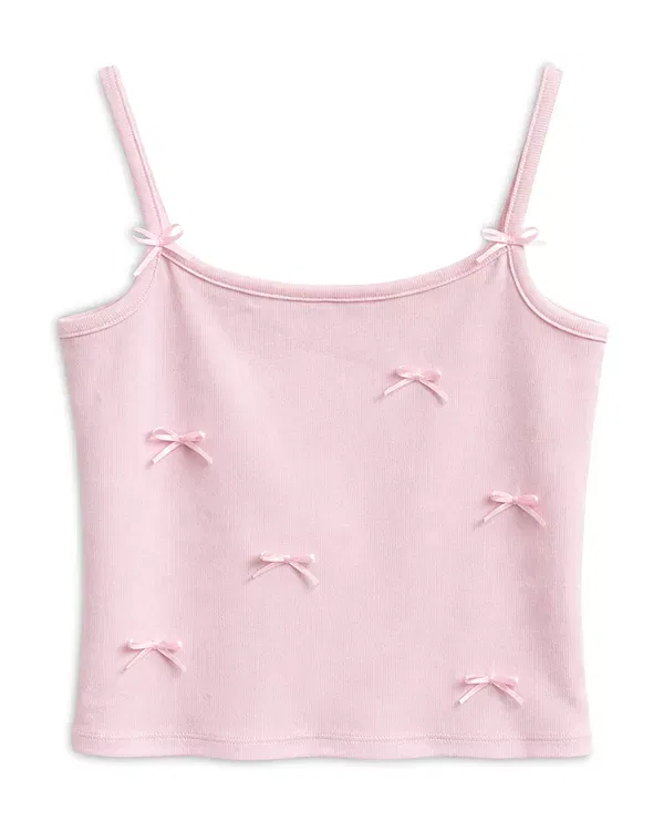 Детское топ для девочек без рукавов с бантом Kenzie Bow KatieJ NYC, Pale Pink