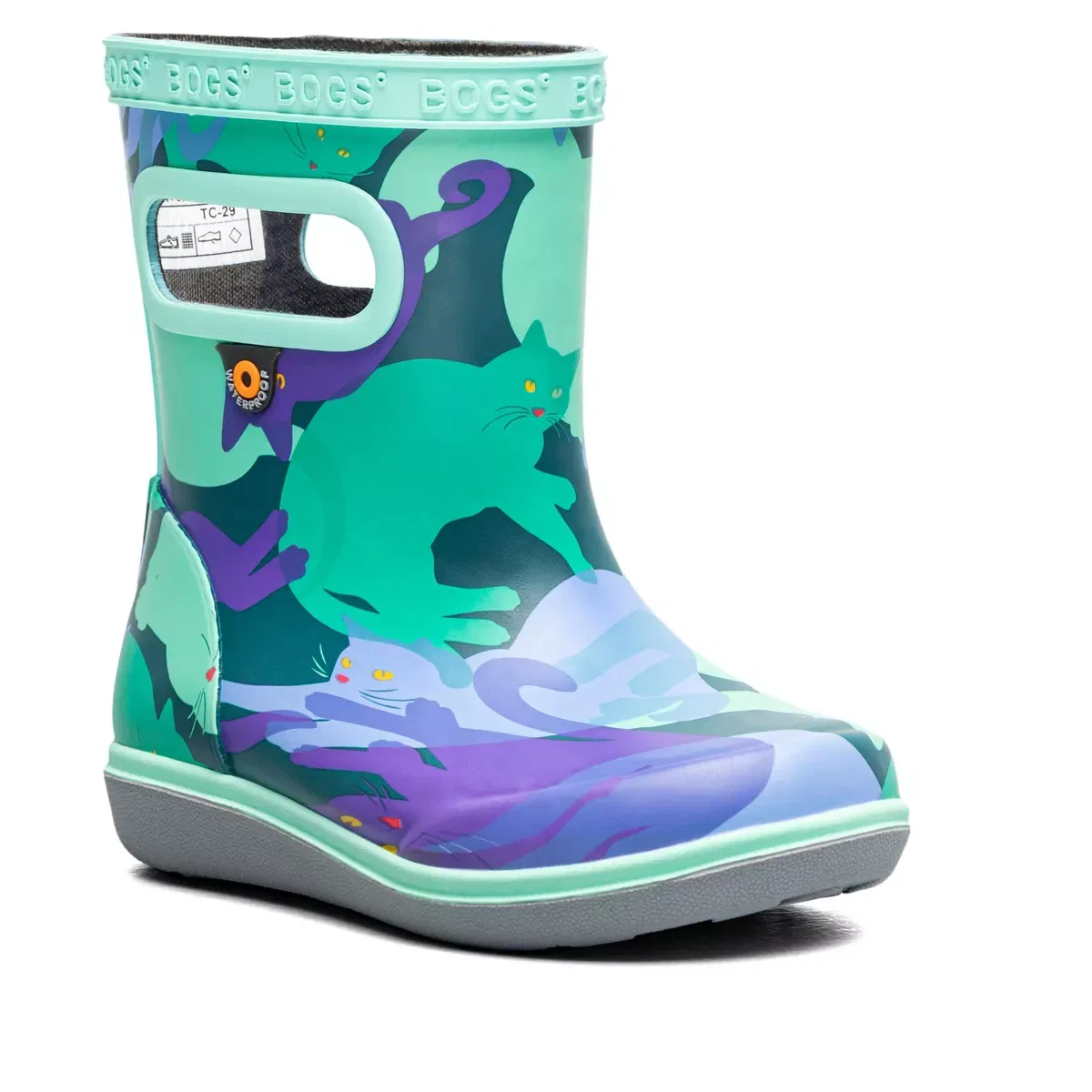 Детские сапоги-дождевики с принтом Skipper II Bogs, Teal Multi — фото 3