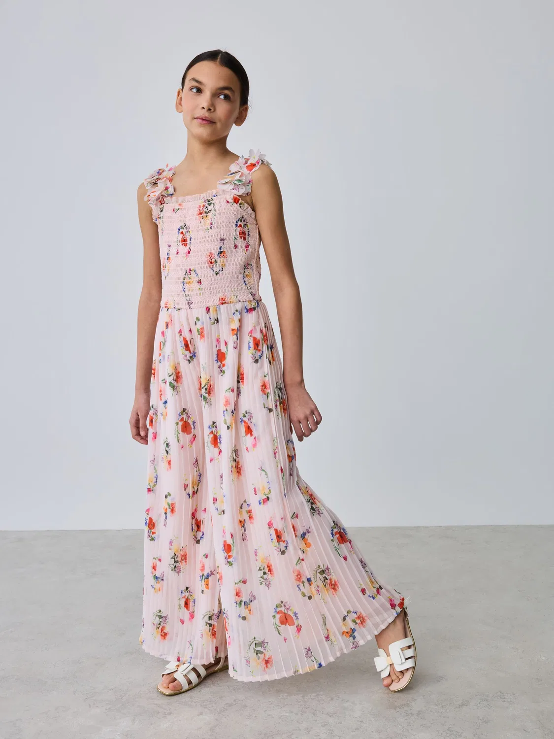 Комбинезон с 3D цветочными бретелями Baker by Ted Baker, розовый