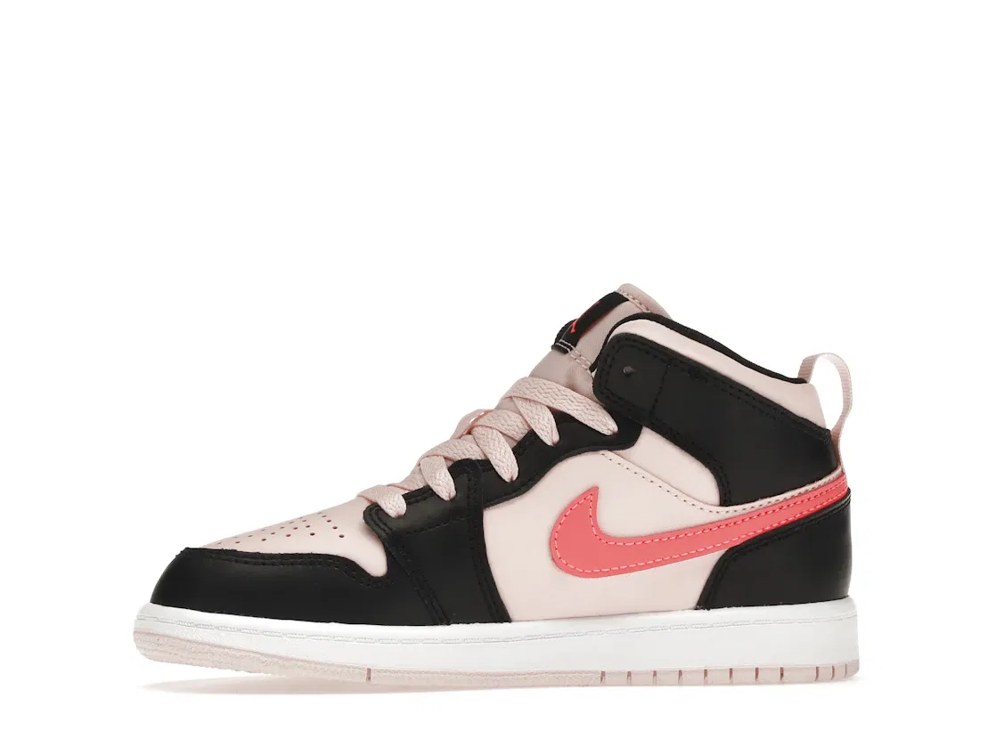 Детские кроссовки Lifestyle Jordan 1 Mid Atmosphere, Black/Light Pink/Hot Pink — фото 3