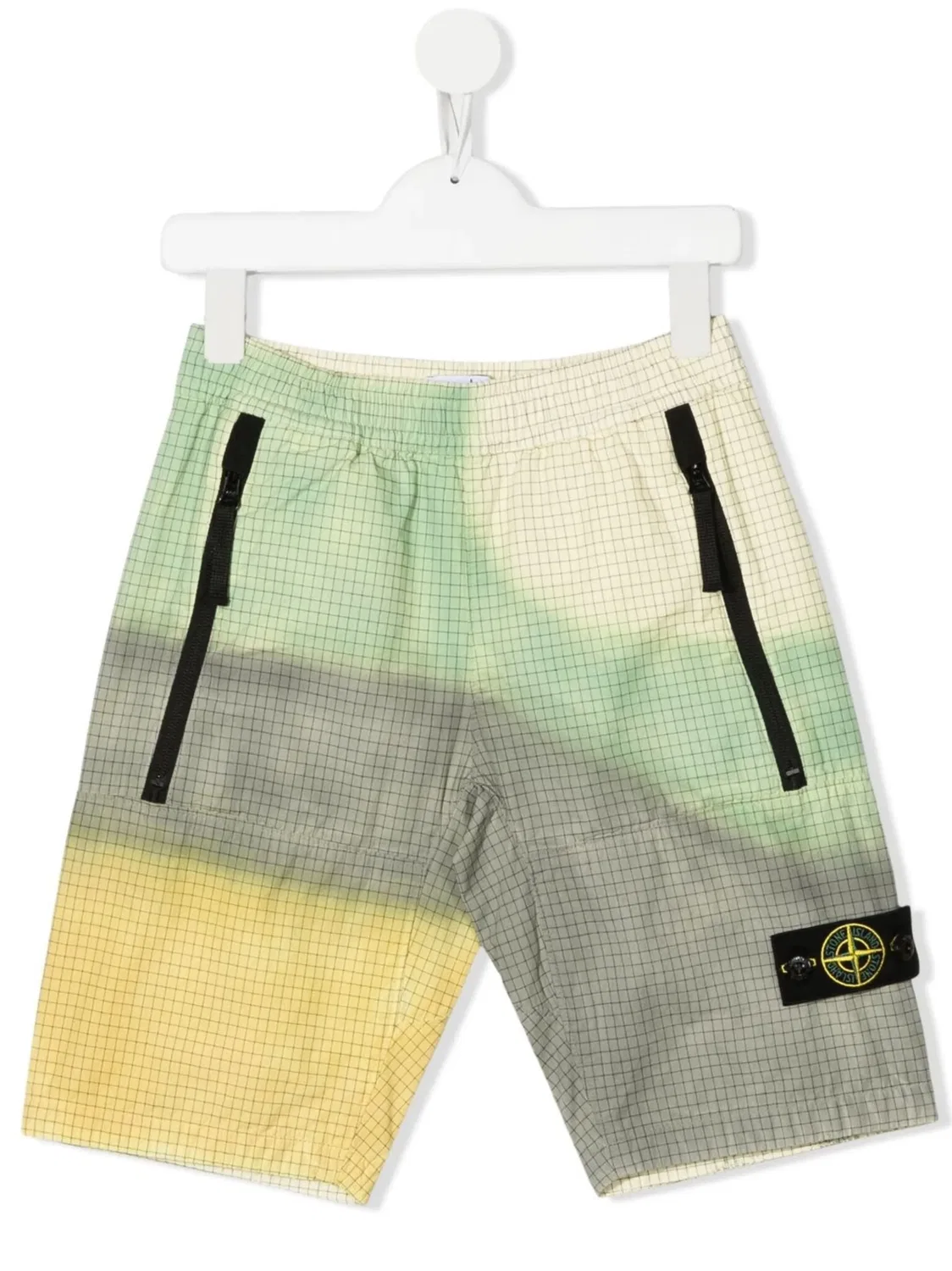 Шорты с эффектом градиента и нашивкой Compass Stone Island Junior, желтый