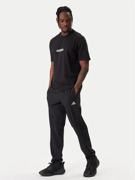 Футболка regular fit Essentials Linear Adidas, черный — фото 2