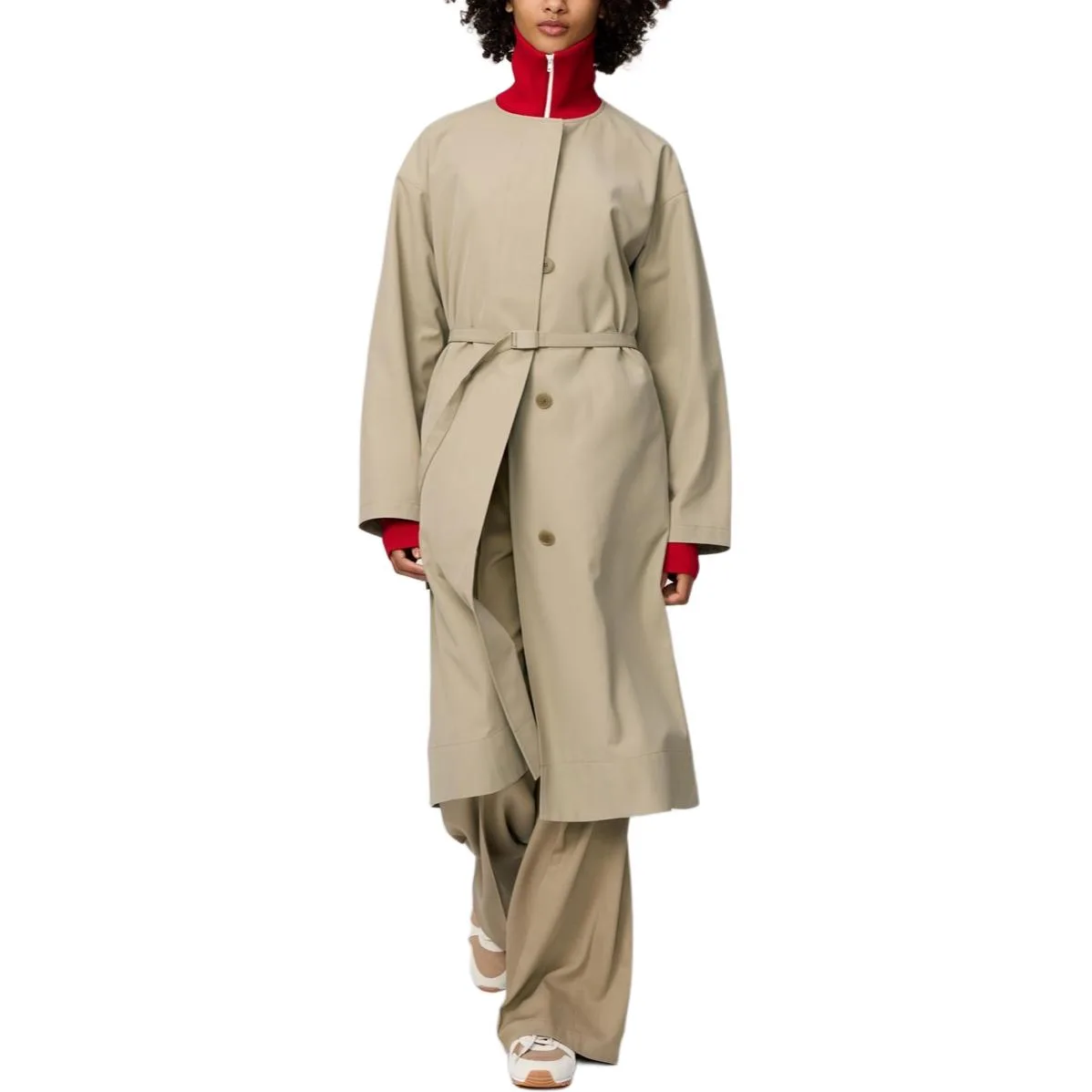 Пальто Clare Waight Keller C Collection SS26 UNIQLO, бежевый