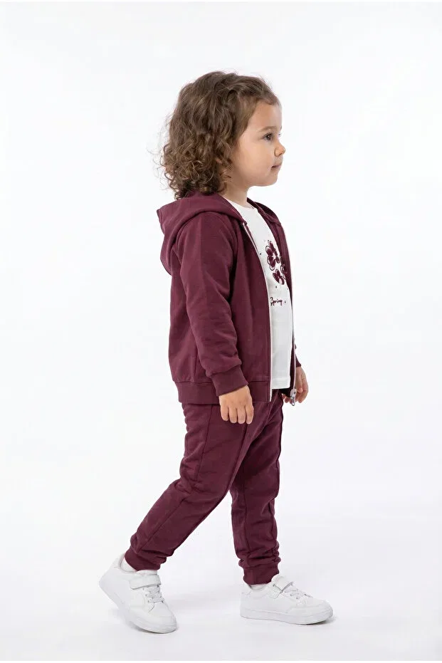 Детский комплект для девочек с вышивкой Toontoy, Purple — фото 3