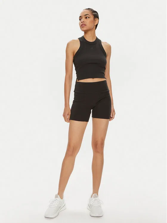 Топ slim fit Lounge Adidas, черный — фото 2