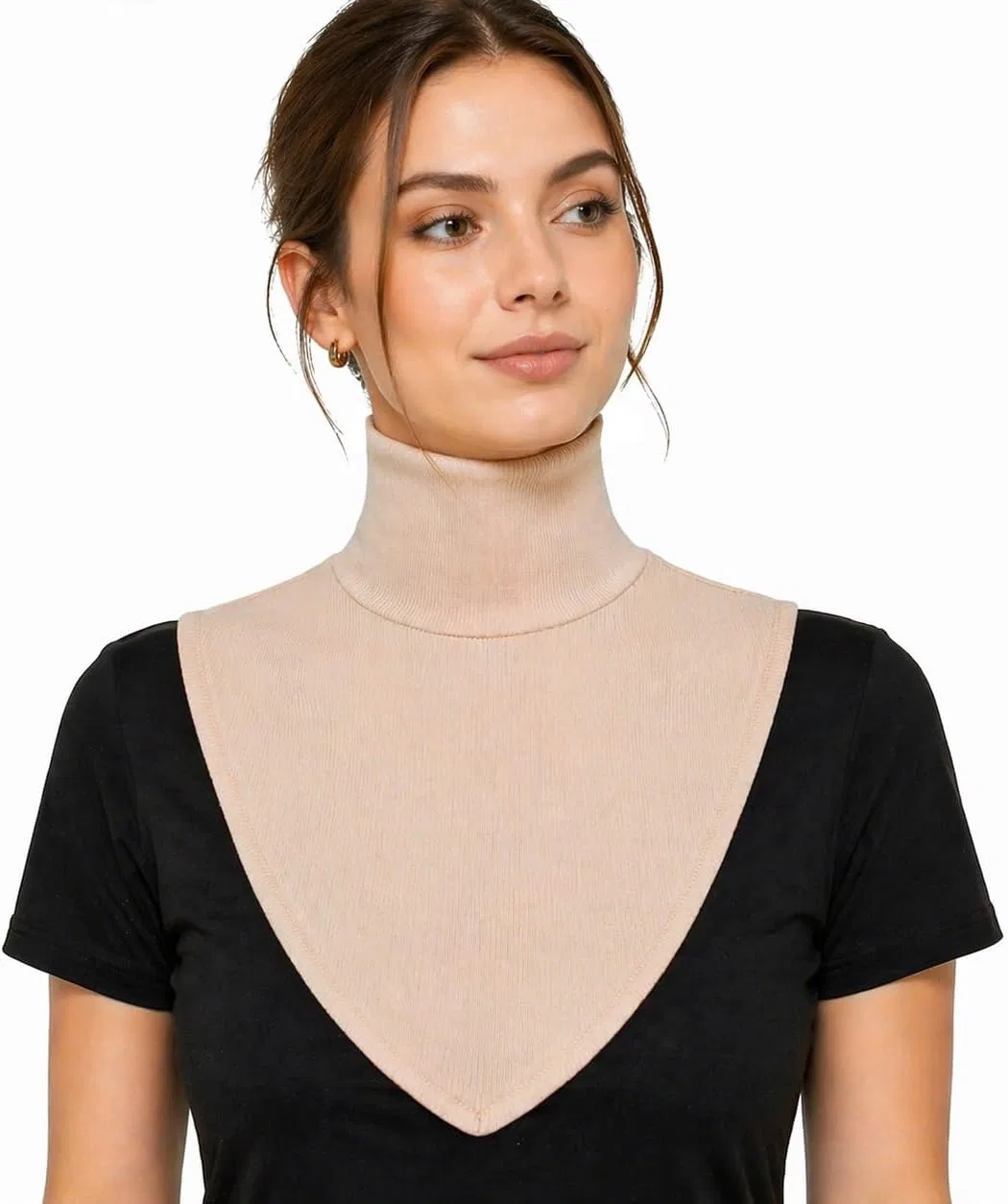 Женский воротник-манишка с имитацией водолазки AMAL, Light Beige