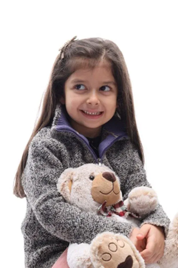 Детский кардиган для девочек без рукавов Kid Of Knit, Mink & Lilac Detail