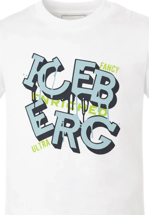 Футболка с граффити - футболка с принтом Iceberg, белый — фото 3