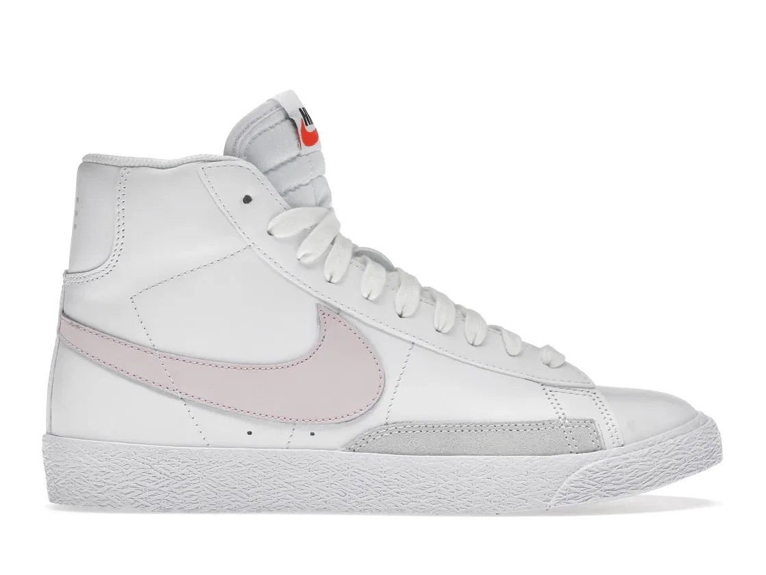 Детские кроссовки для повседневной носки Nike Blazer Mid Nike, White/Pink Foam