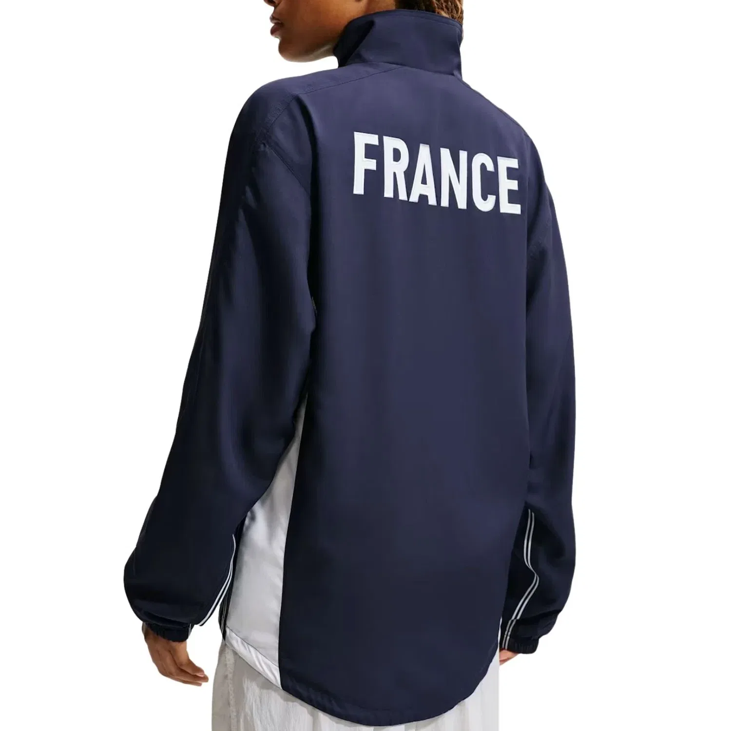Мужская куртка с принтом Nike x France x Jacquemus Cryoshot Reissue Tracksuit Jacket, темно-синий — фото 4