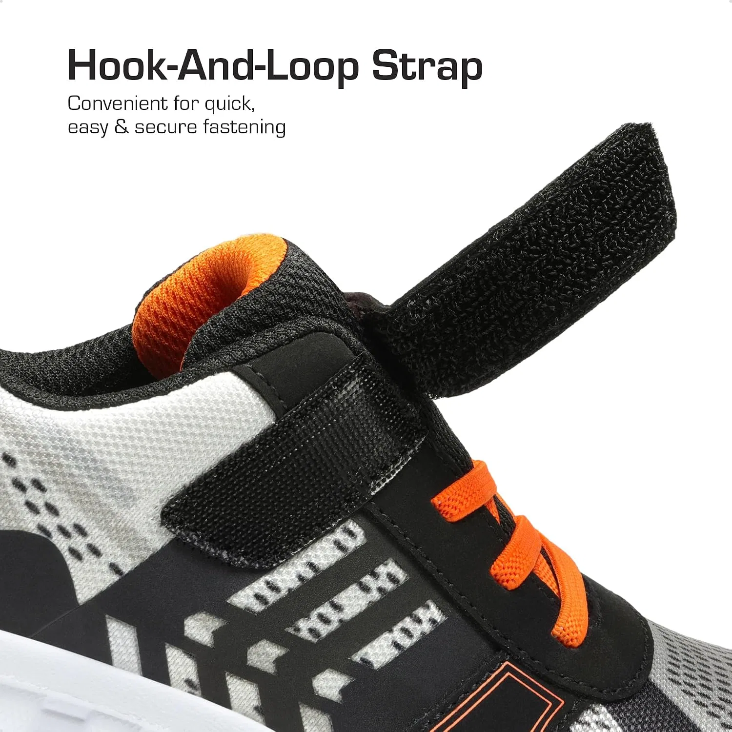 Детские кроссовки для бега DREAM PAIRS, Black/Grey/Orange — фото 3