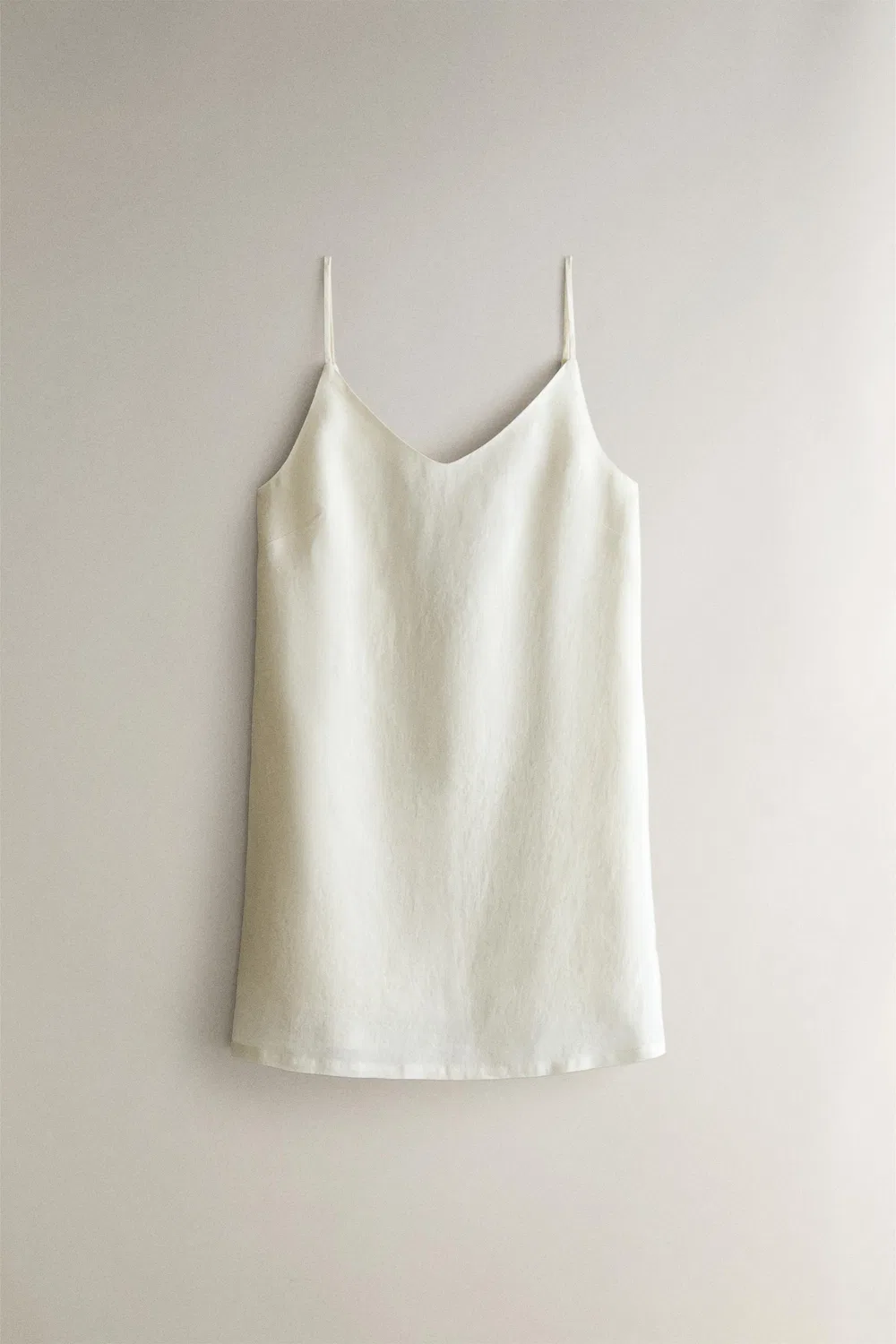 Льняная ночная рубашка ZARA, Ecru
