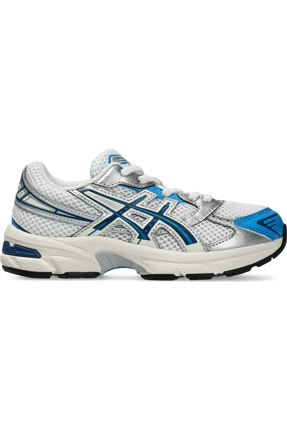 Кроссовки детские с амортизацией GEL-1130 ASICS, White/Twilight Blue — фото 3