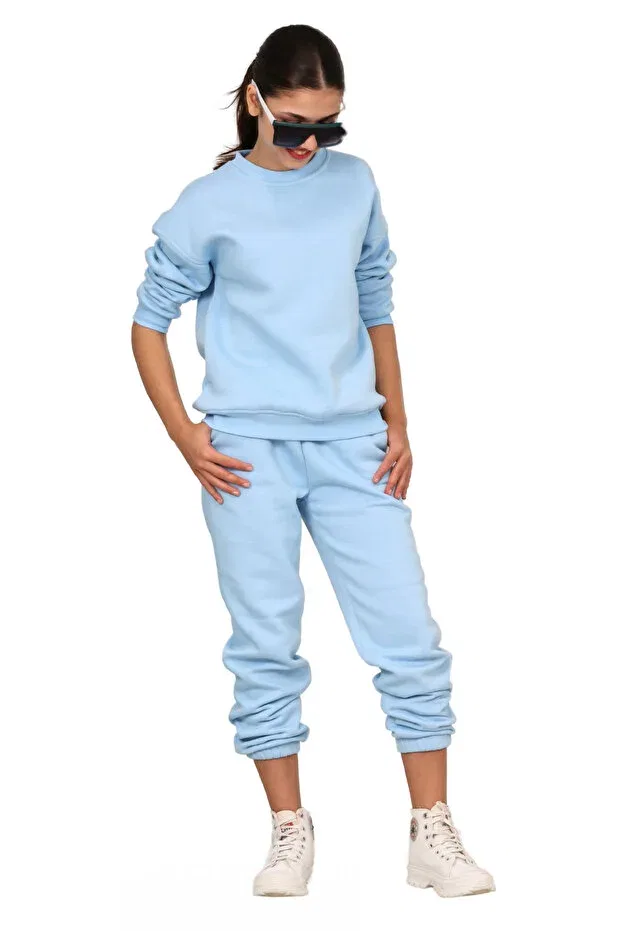 Детский спортивный костюм для девочек с капюшоном Erdem Kids, Baby Blue — фото 2