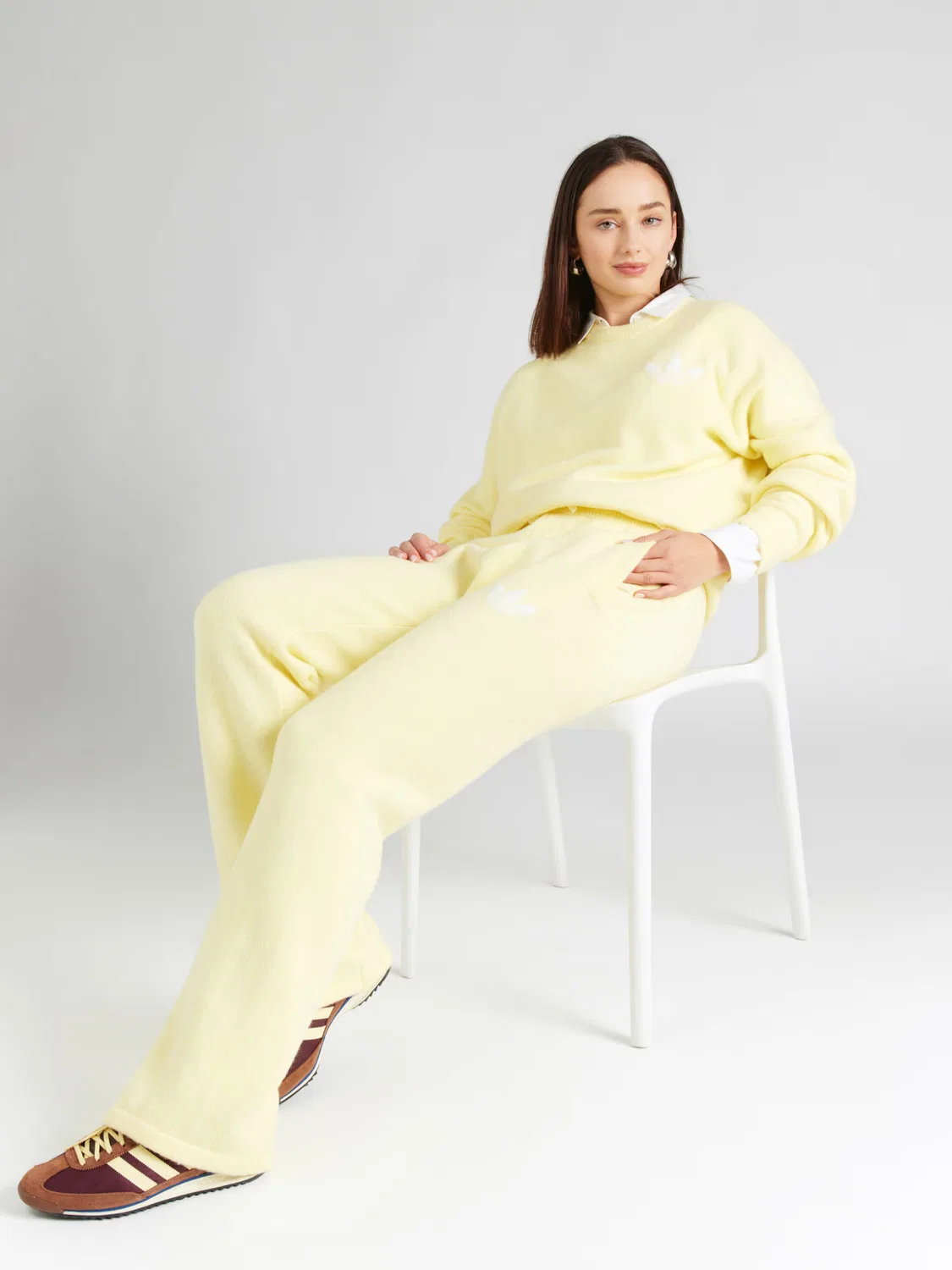 Свитер Adidas Originals Athletic Dept пастельно-желтого цвета — фото 4