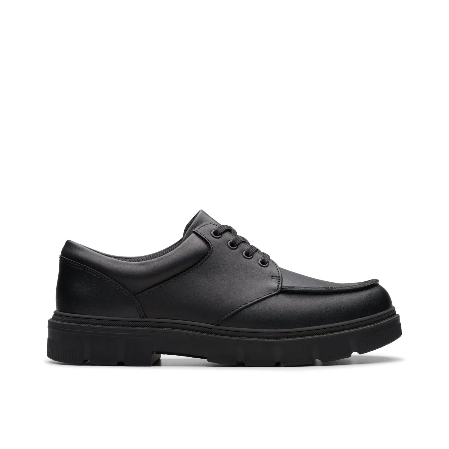 Детские ботинки для мальчиков на шнуровке Lorcam Edge Y Clarks, Pelle Nera