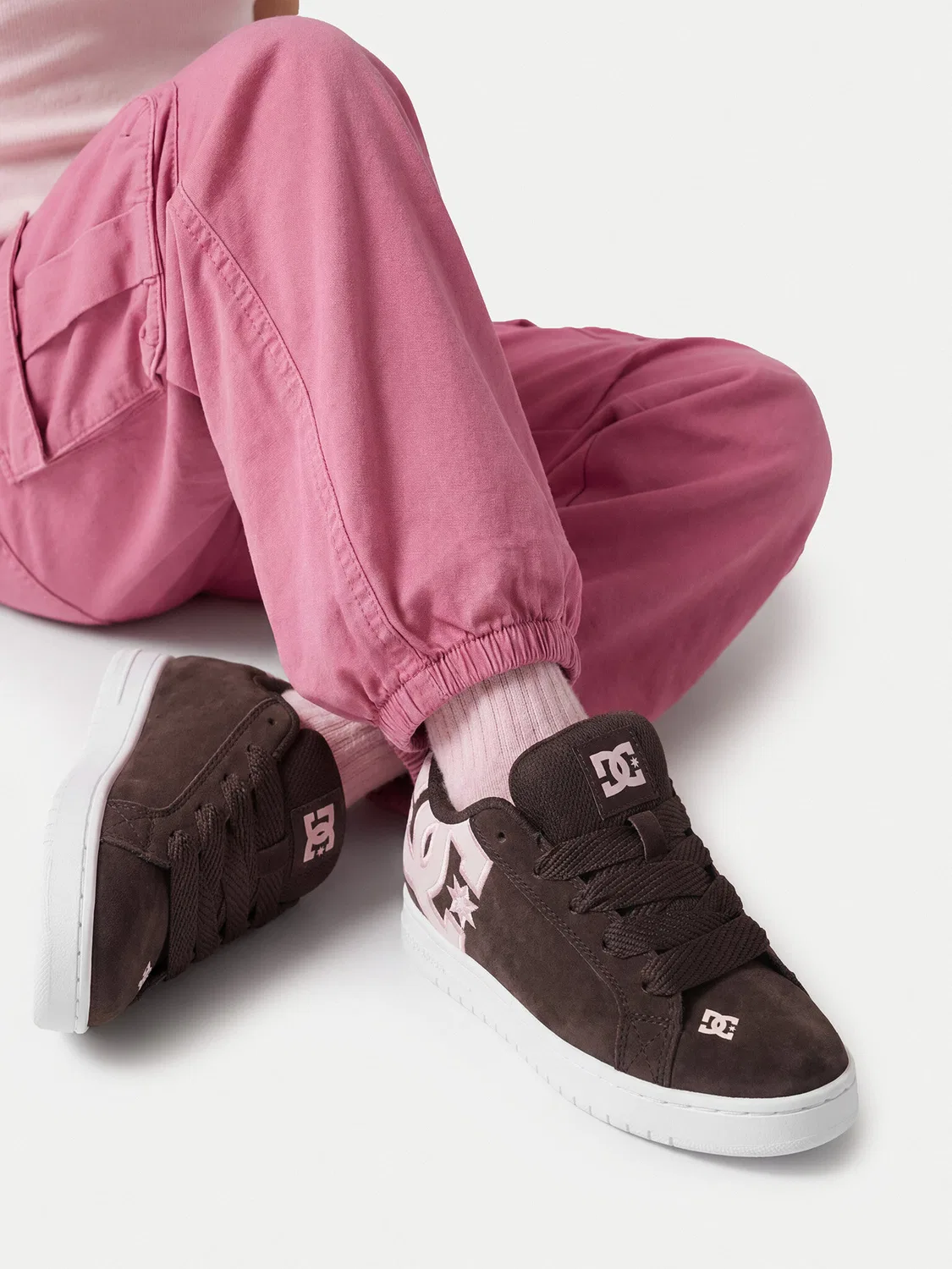 Кроссовки для девочки Dc Shoes, темно-коричневый