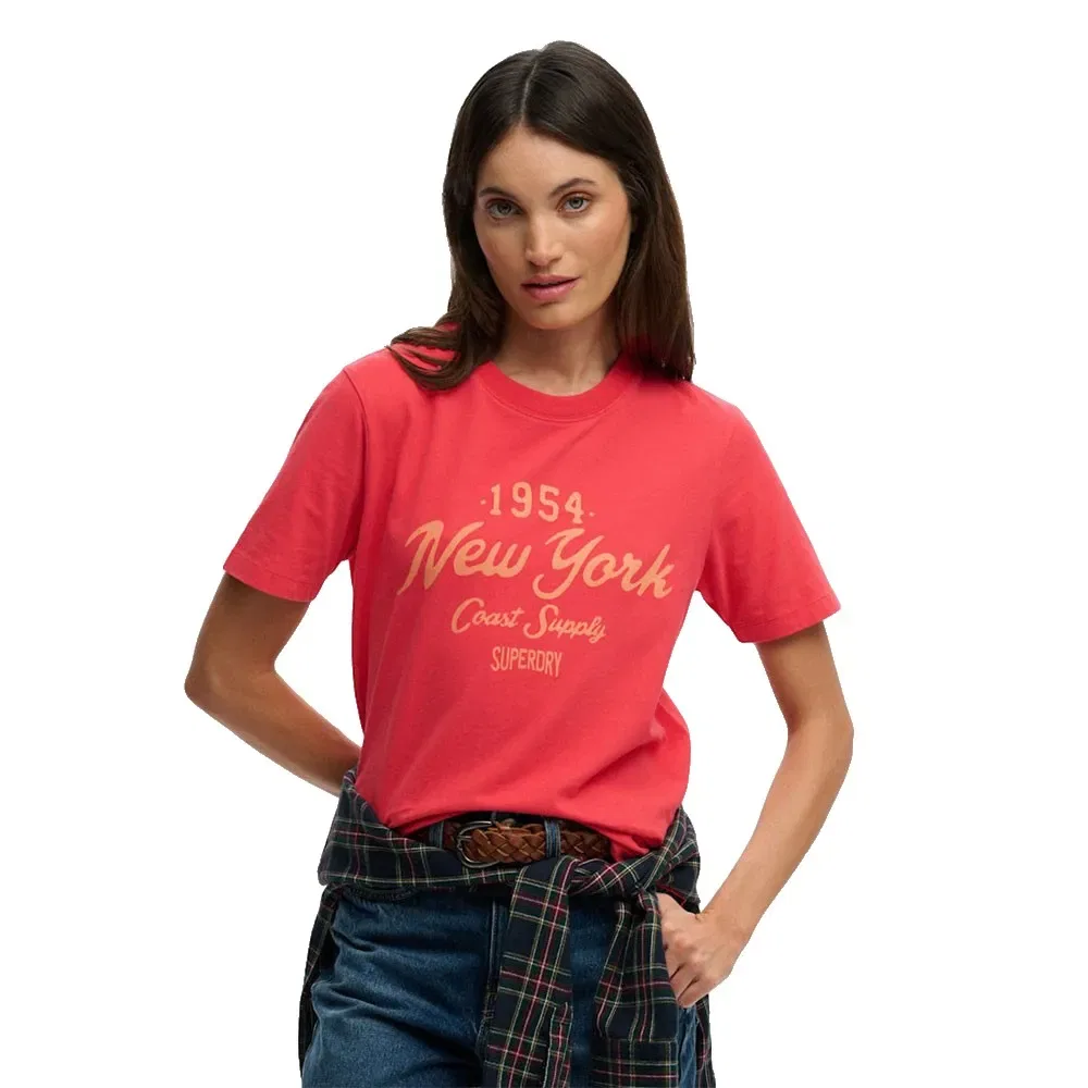 Футболка с коротким рукавом Relaxed Fit Beach Club Superdry, красный
