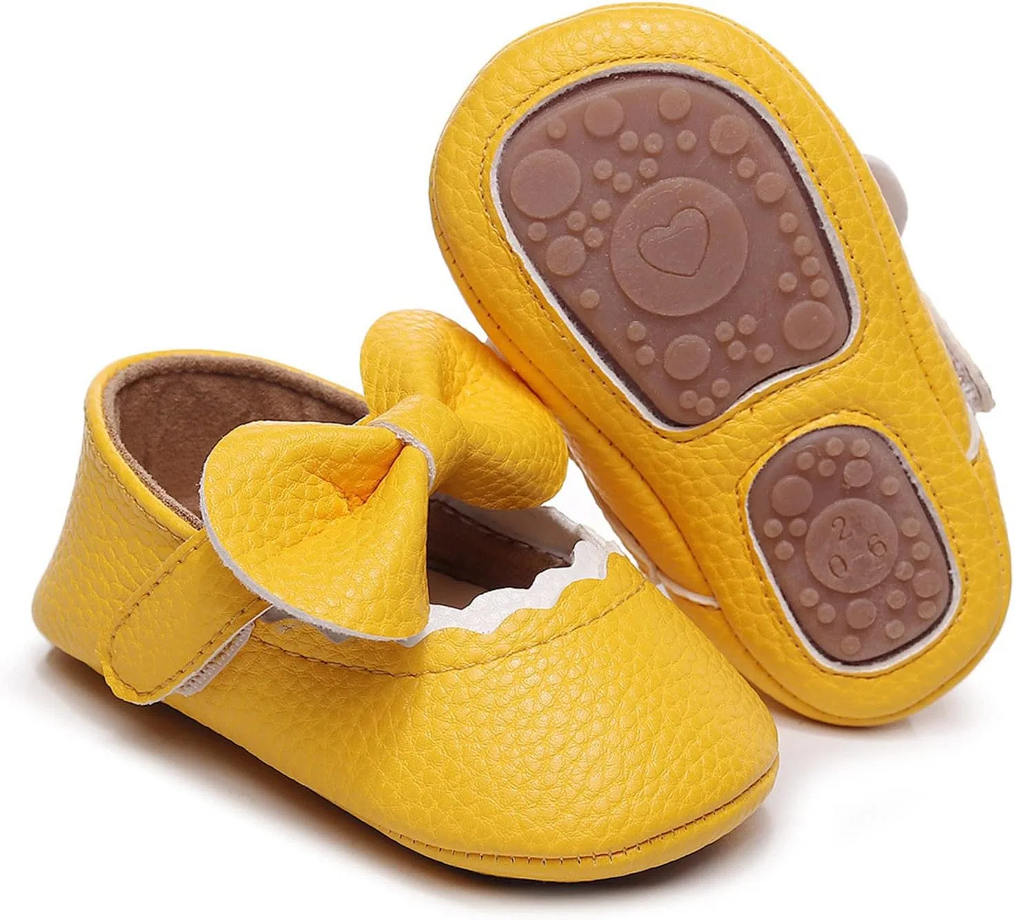 Детские кроссовки для девочек с рюшами и бантом High Tops, Yellow — фото 2