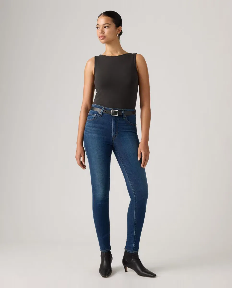 Женское узкие джинсы, Vaquero Pitillo 721 High Rise Skinny Tiro Alto, Levi's, темно-синий