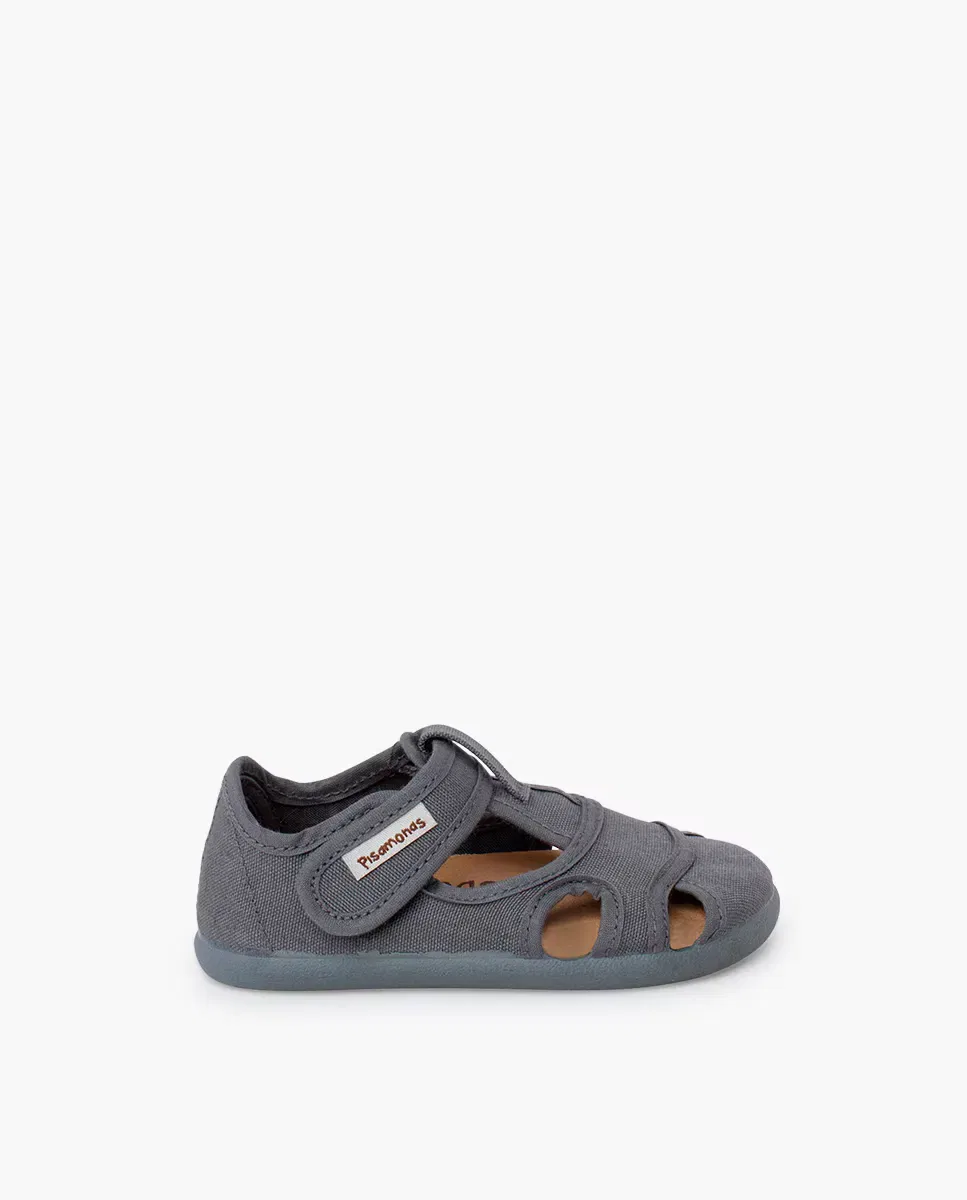 Детские сандалии для мальчиков barefoot с закрытым носом Pisamonas, Gris