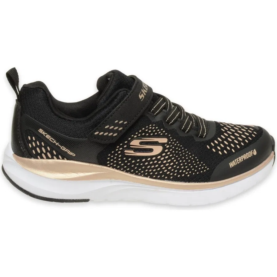 Кроссовки детские с водоотталкивающим верхом Ultra Groove - Hydro Mist Skechers, Черный — фото 2