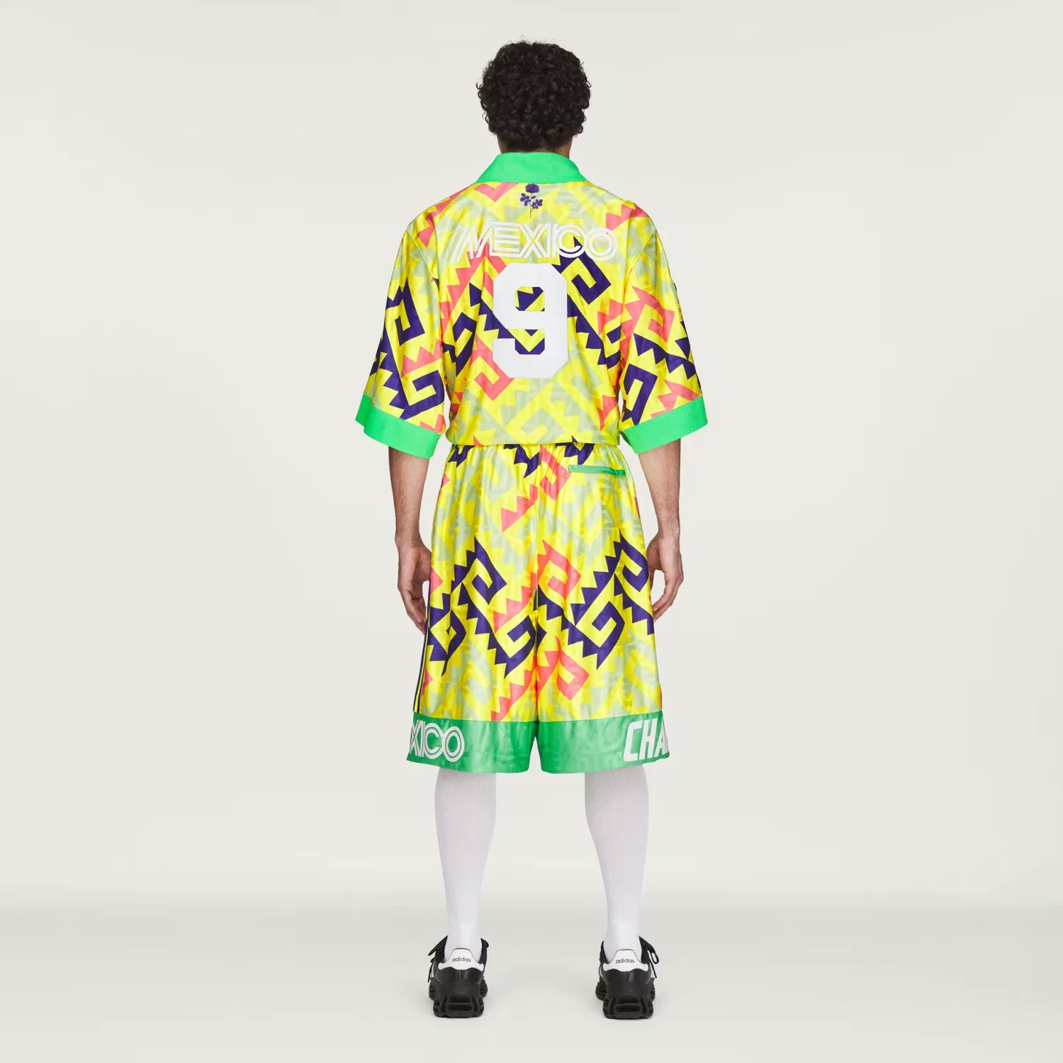 Мужские шорты с сублимационным принтом Chavarria Goalkeeper Adidas Originals, лимонный/фиолетовый/оранжевый — фото 3