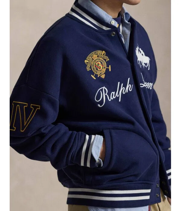Мужской бомбер с расслабленной посадкой Polo Ralph Lauren, Blu Marino — фото 4