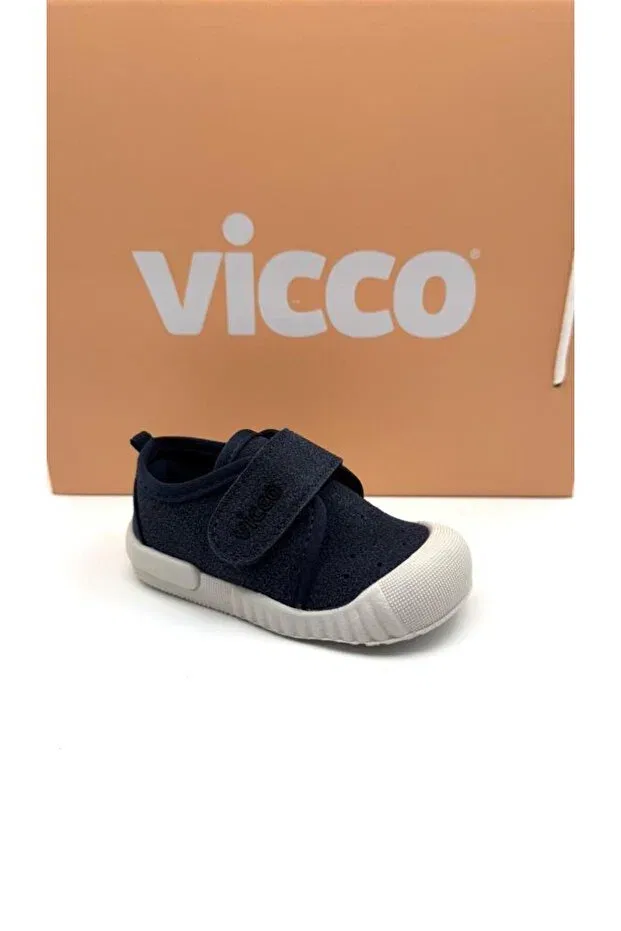 Детские ортопедические туфли на липучке Anka ii first step daily orthopedic shoes Vicco, Navy Blue — фото 3