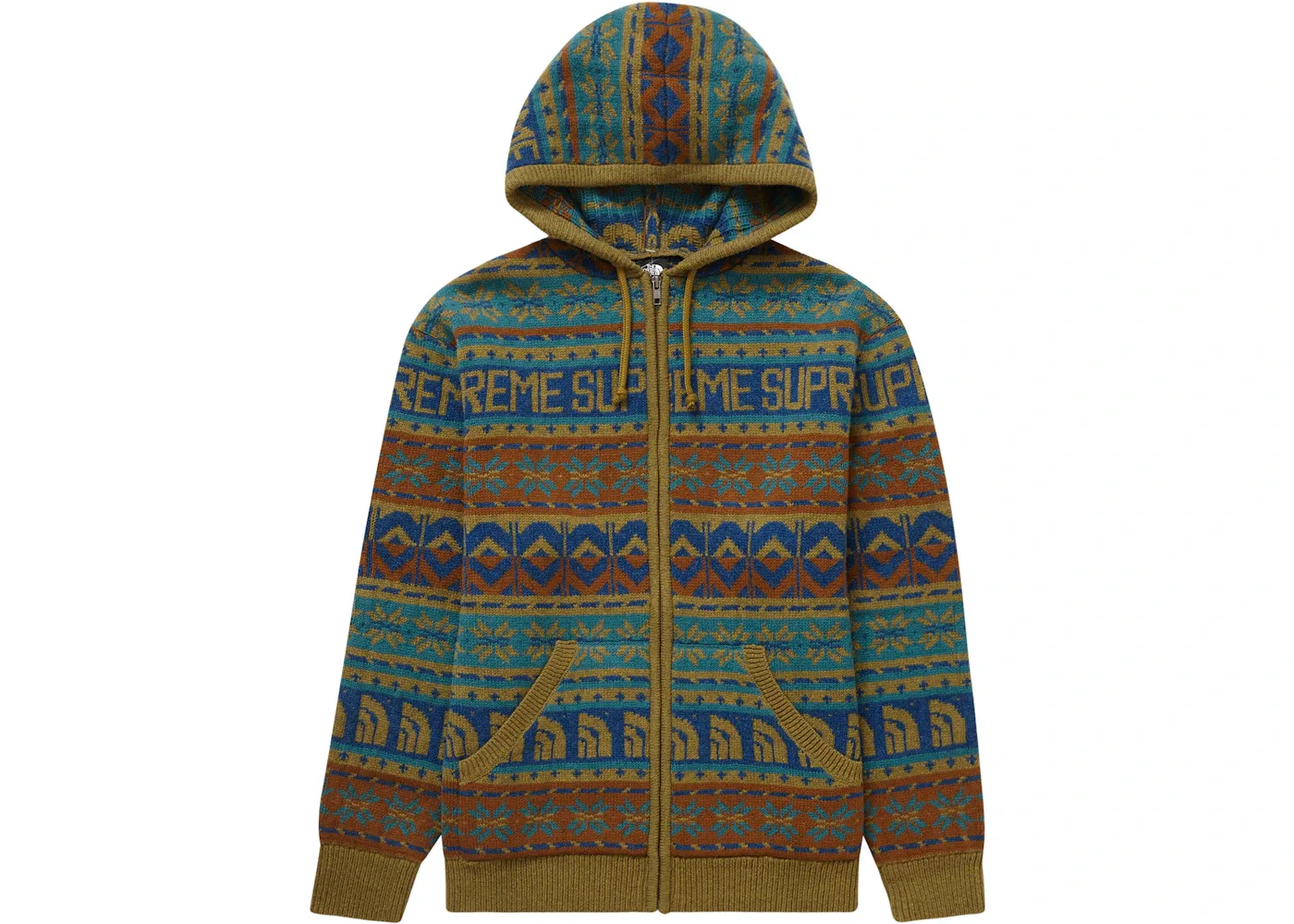 Мужской свитер на молнии The North Face Supreme Olive