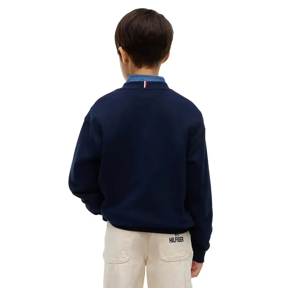 Детский свитшот для девочек с принтом Peanuts Tommy hilfiger, Blue — фото 2
