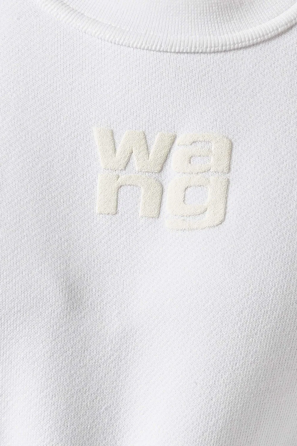 Свитшот с принтом-логотипом Puff-logo Alexander Wang, белый — фото 4