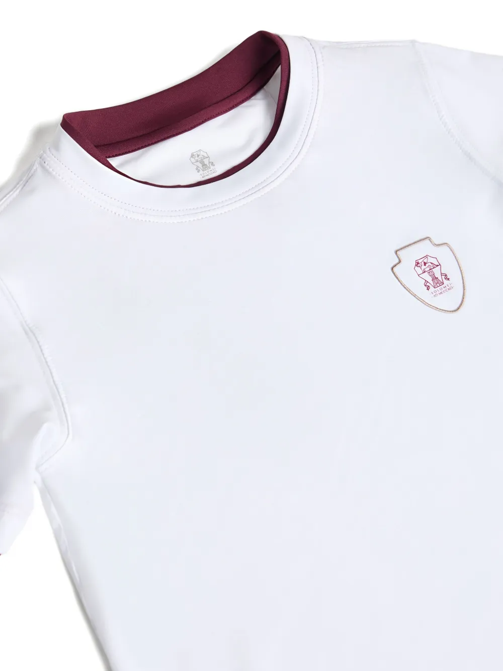 Многослойная футболка Brunello Cucinelli Kids, белый — фото 3