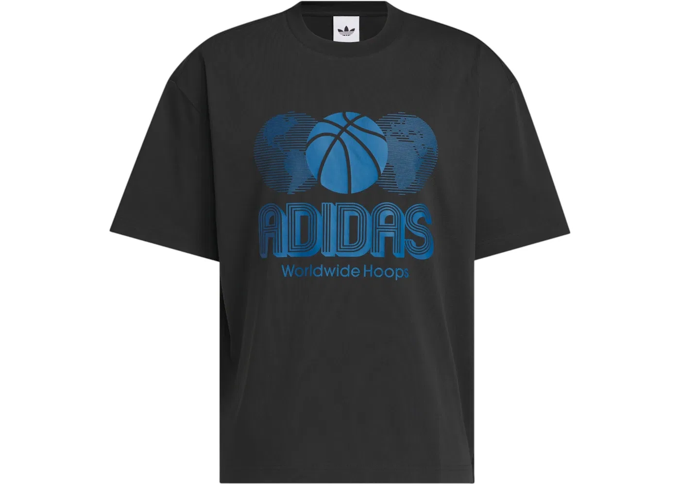 Футболка с принтом Adidas World Wide Hoops Global Tee, Black