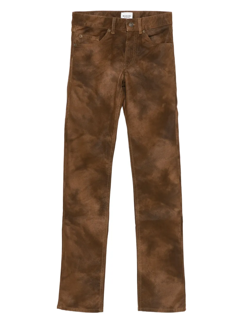 

Брюки Kelsie из искусственной кожи MARANT ÉTOILE, коричневый