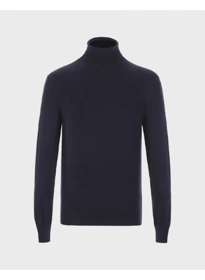 Свитер с высоким воротом темно-синий Zara, темно-синий