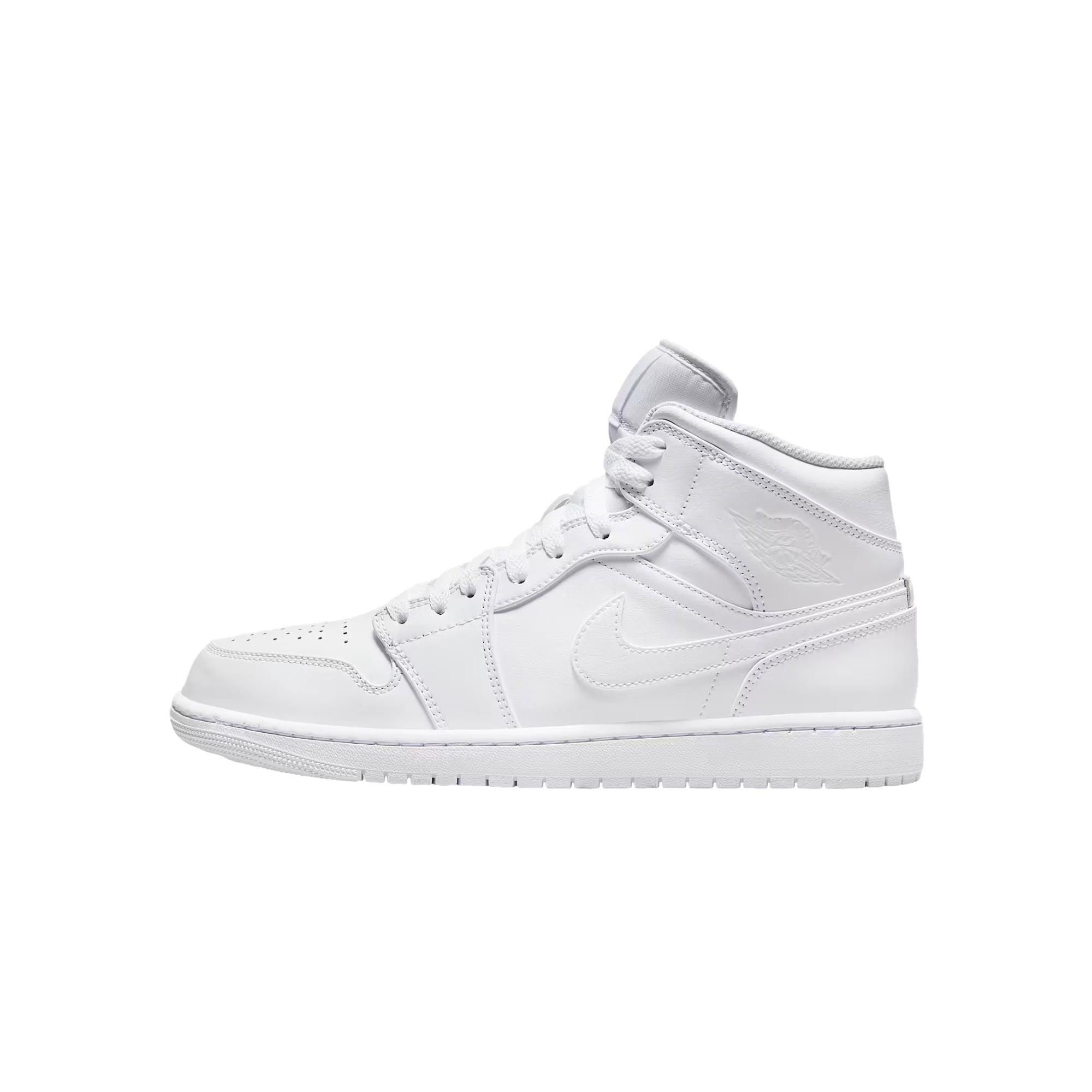 

Кроссовки Nike Air Jordan 1 Mid White / White - White 554724-136 Men's