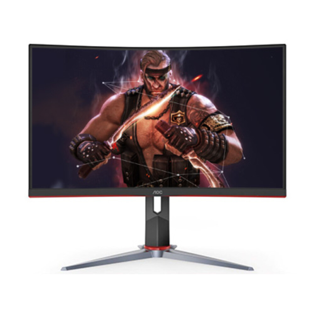 

Монитор игровой изогнутый AOC CQ27G2, 27", 27", 2560 x 1440, 144 Гц, VA, черный/красный