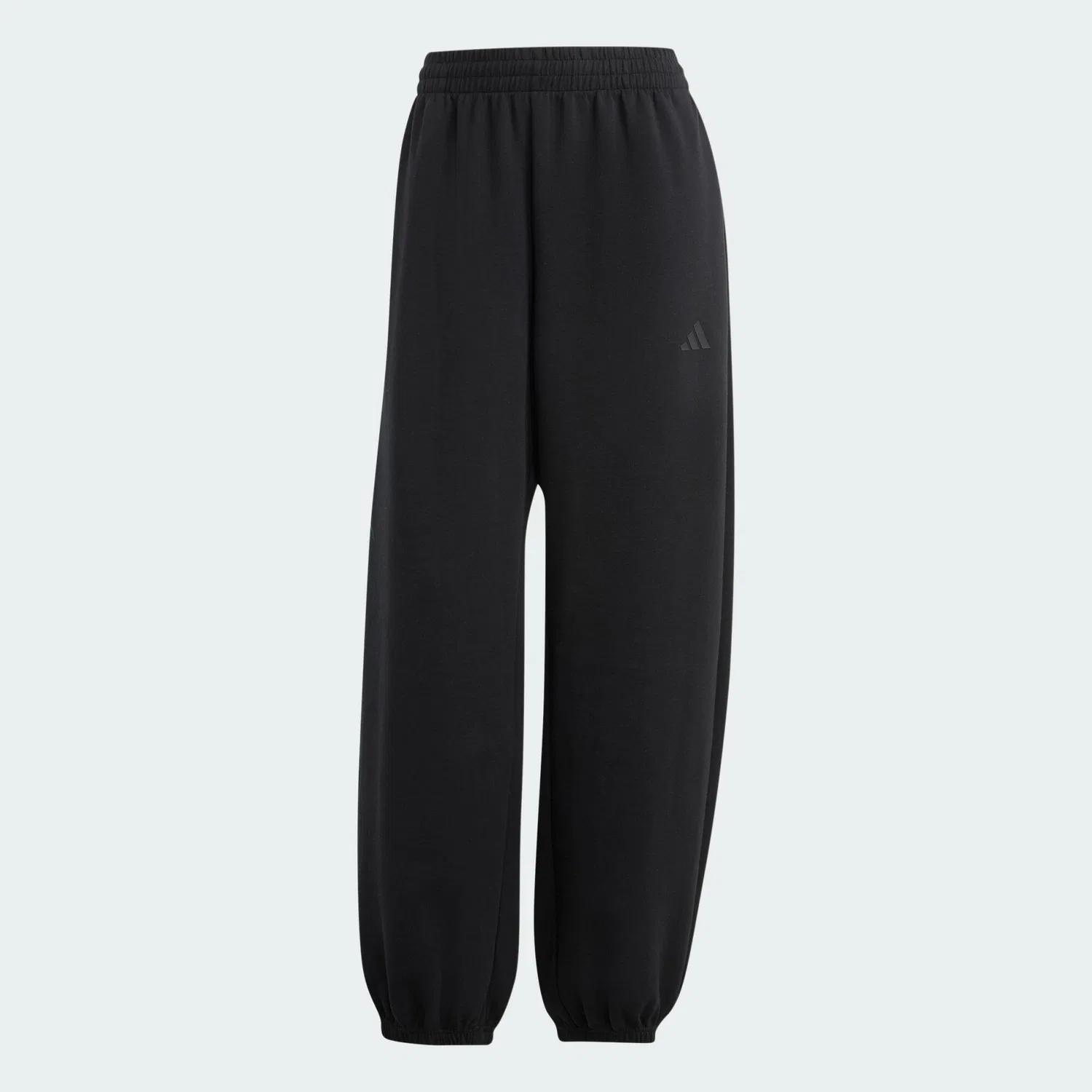 Женские свободные брюки из мягкого материала Adidas, Цвет Schwarz — фото 2