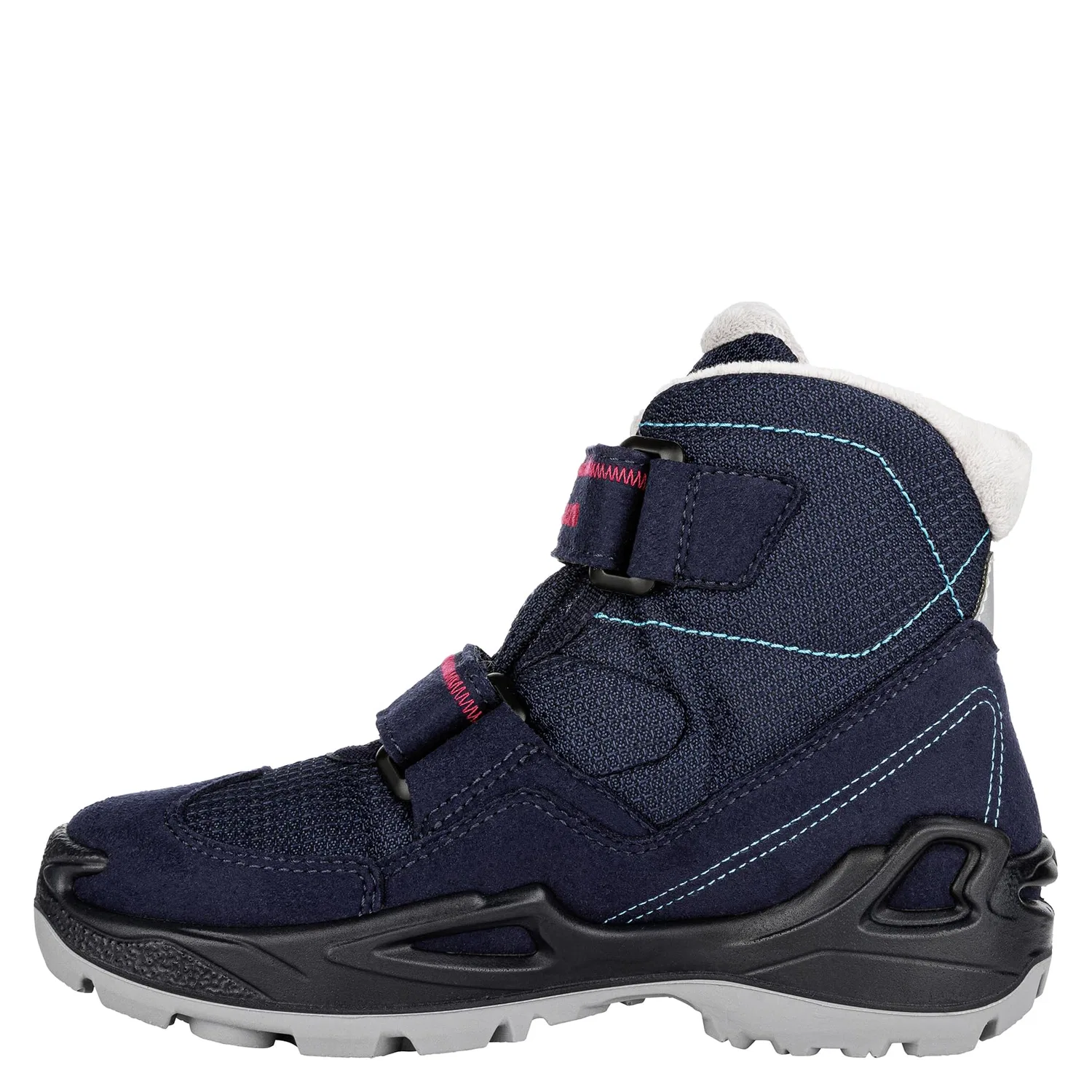 Детские ботинки для мальчиков с мембраной Milo Gtx Hi LOWA, Navy Magenta — фото 3