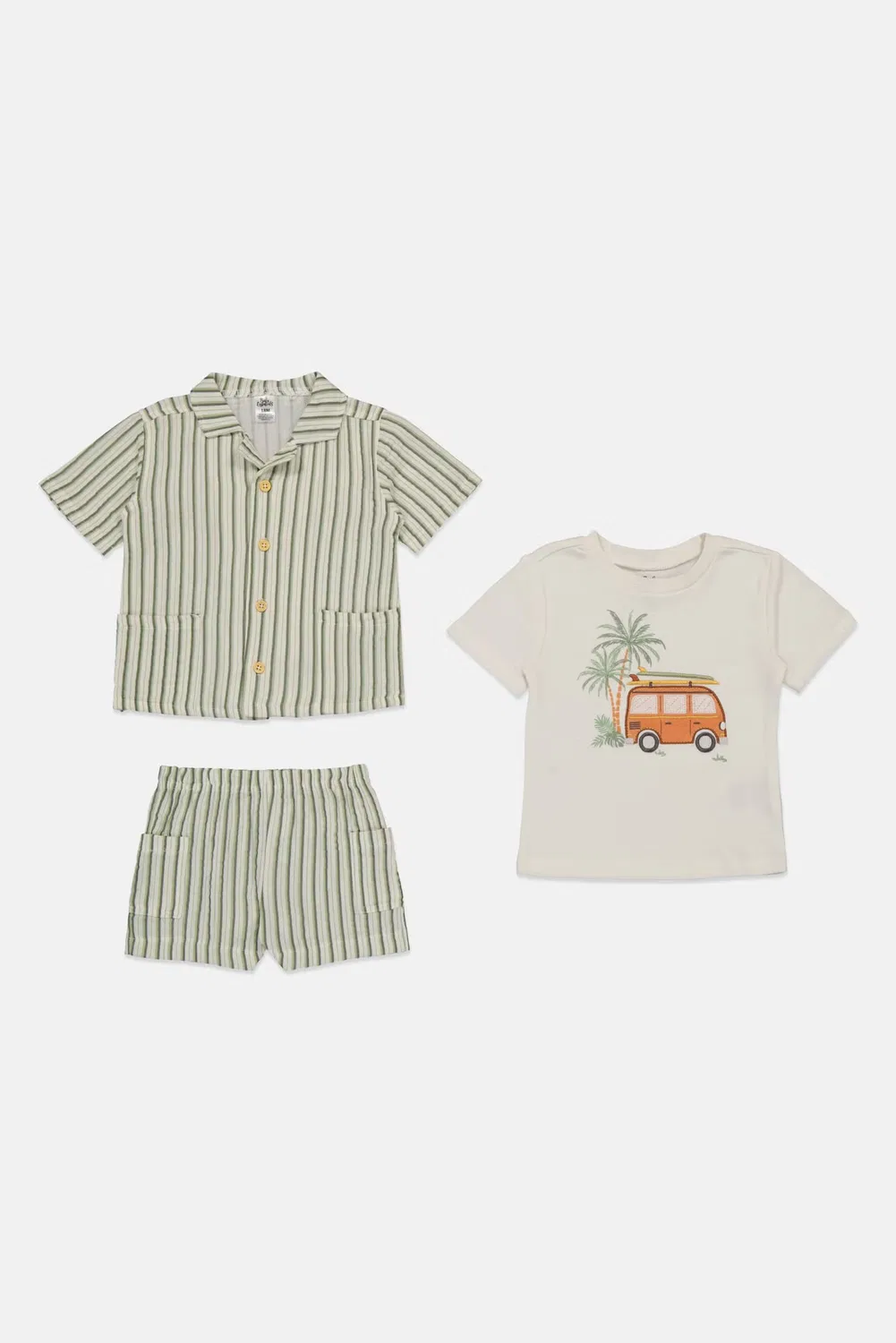 Комплект из 3 предметов с полосками для мальчиков Baby Essentials, разноцветный — фото 2
