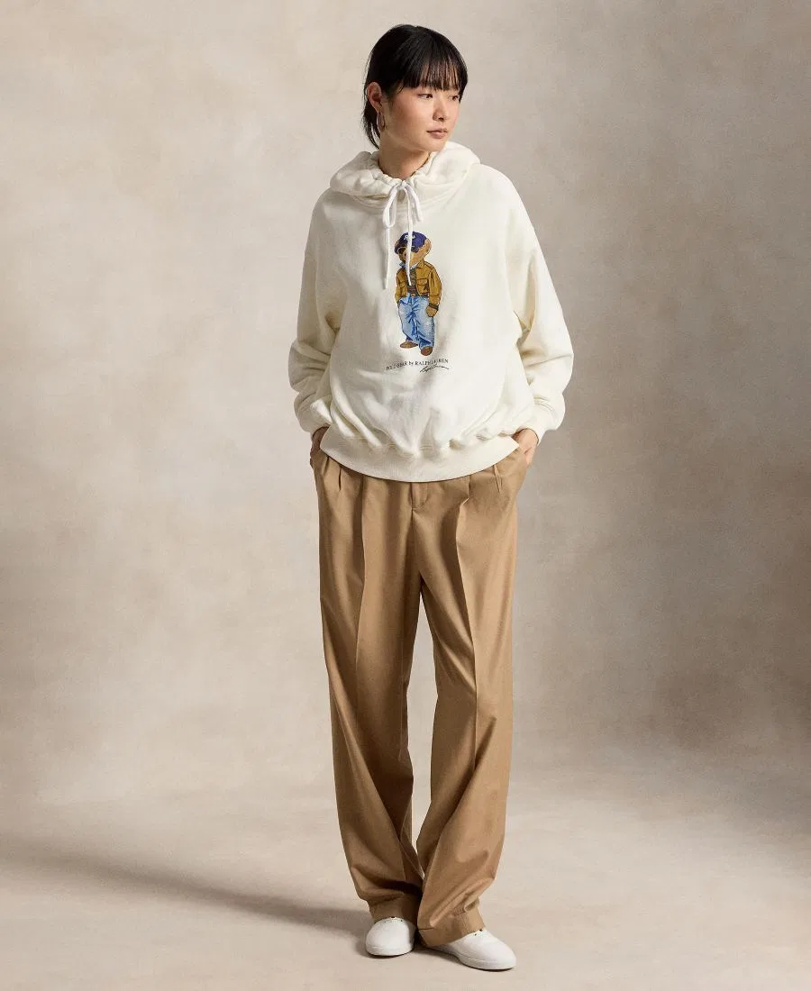Худи с капюшоном и длинным рукавом Island Fleece Knit Hooded Long-Sleeve Sweatshirt Polo Ralph Lauren, Warm White — фото 2