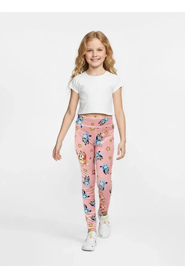 Детские леггинсы для девочек с принтом Bluey seasonal children's tights 0321 By Piera, Pink