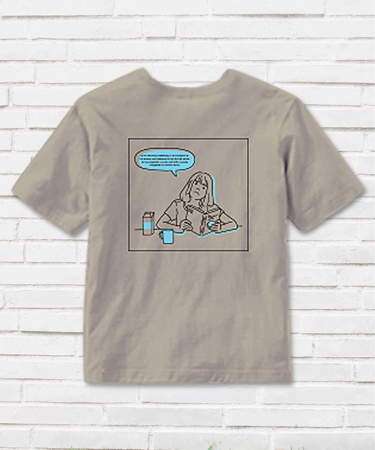 Детская футболка с принтом Иллюстрация SHISKY, Beige